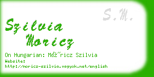 szilvia moricz business card